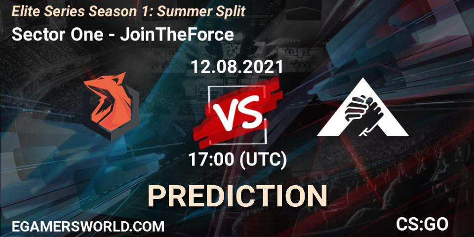 Sector One - JoinTheForce: прогноз. 12.08.2021 at 17:00, Counter-Strike (CS2), Elite Series Season 1: Summer Split
