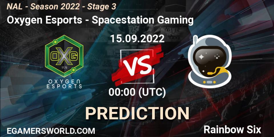 Oxygen Esports - Spacestation Gaming: прогноз. 15.09.2022 at 00:00, Rainbow Six, NAL - Season 2022 - Stage 3