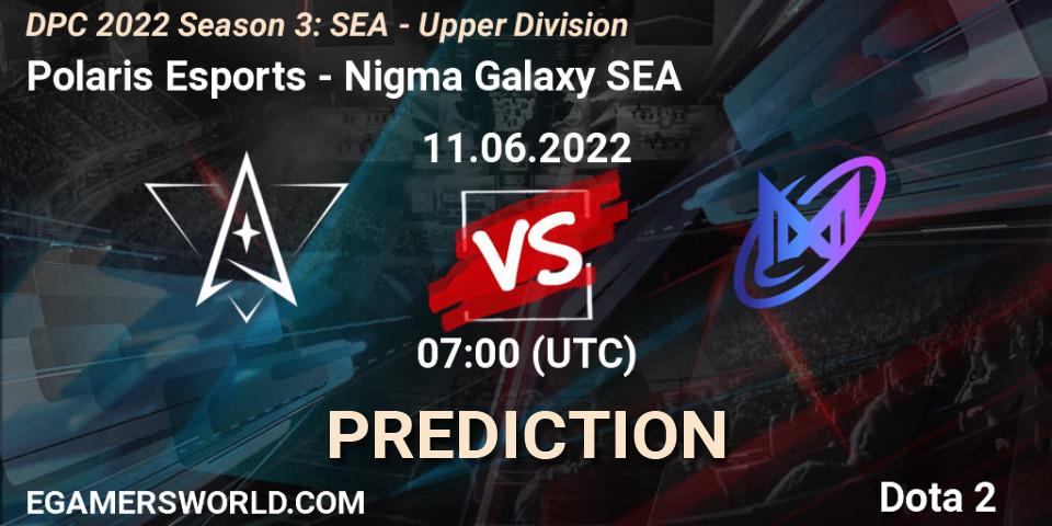 Polaris Esports - Nigma Galaxy SEA: прогноз. 11.06.2022 at 07:02, Dota 2, DPC SEA 2021/2022 Tour 3: Division I
