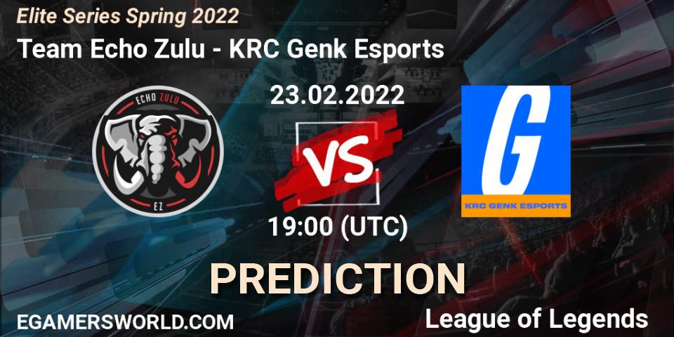 Team Echo Zulu - KRC Genk Esports: прогноз. 23.02.22, LoL, Elite Series Spring 2022