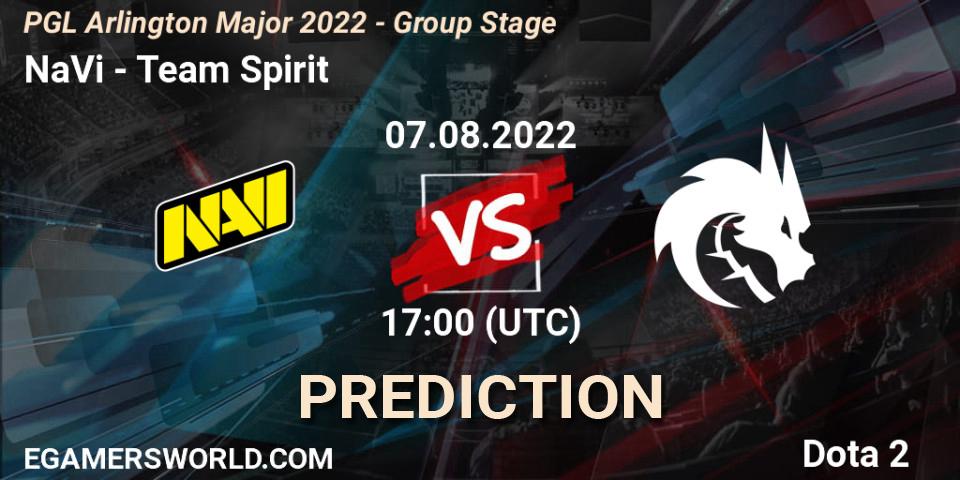 NaVi - Team Spirit: прогноз. 07.08.2022 at 17:02, Dota 2, PGL Arlington Major 2022 - Group Stage