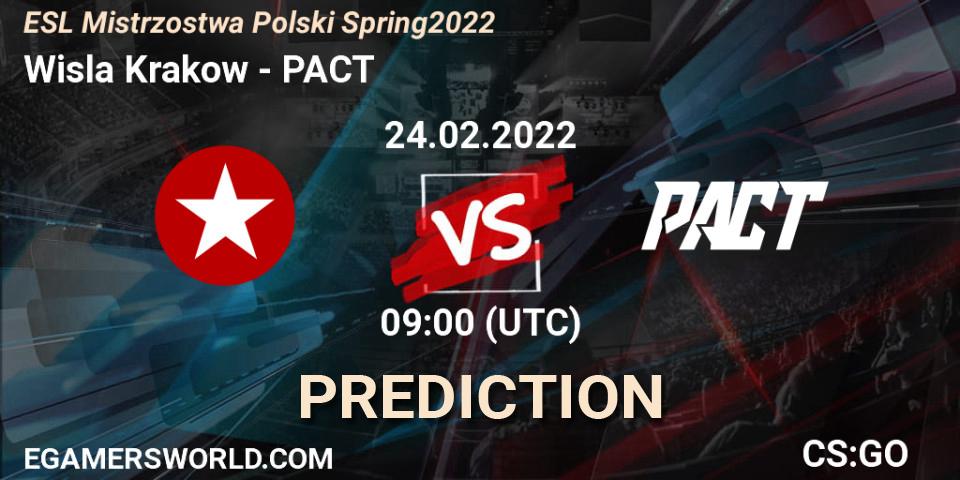 Wisla Krakow - PACT: прогноз. 24.02.2022 at 16:30, Counter-Strike (CS2), ESL Mistrzostwa Polski Spring 2022