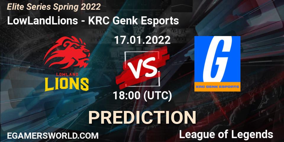 LowLandLions - KRC Genk Esports: прогноз. 17.01.2022 at 18:00, LoL, Elite Series Spring 2022