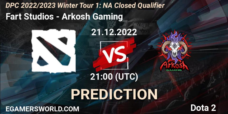 Fart Studios - Arkosh Gaming: прогноз. 21.12.2022 at 21:03, Dota 2, DPC 2022/2023 Winter Tour 1: NA Closed Qualifier