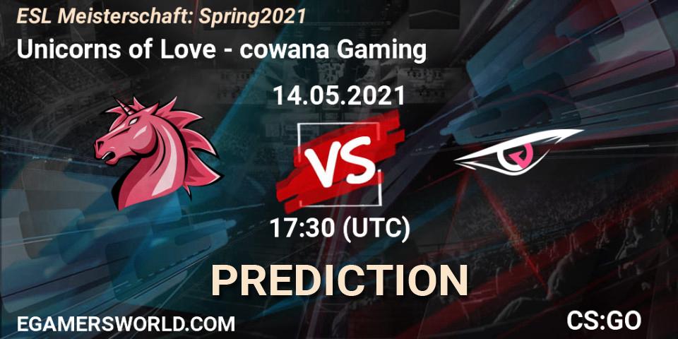 Unicorns of Love - cowana Gaming: прогноз. 14.05.2021 at 18:55, Counter-Strike (CS2), ESL Meisterschaft: Spring 2021
