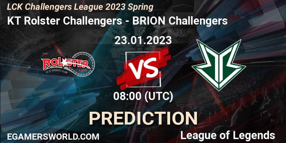 KT Rolster Challengers - Brion Esports Challengers: прогноз. 23.01.2023 at 08:35, LoL, LCK Challengers League 2023 Spring