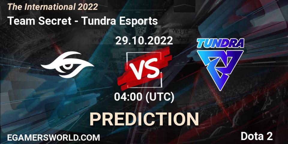 Team Secret - Tundra Esports: прогноз. 29.10.2022 at 08:39, Dota 2, The International 2022