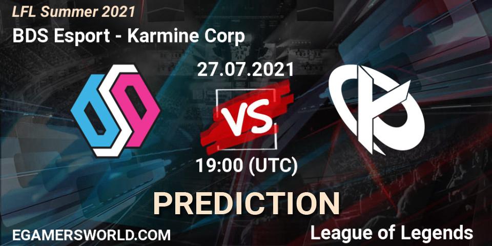 BDS Esport - Karmine Corp: прогноз. 27.07.2021 at 19:00, LoL, LFL Summer 2021