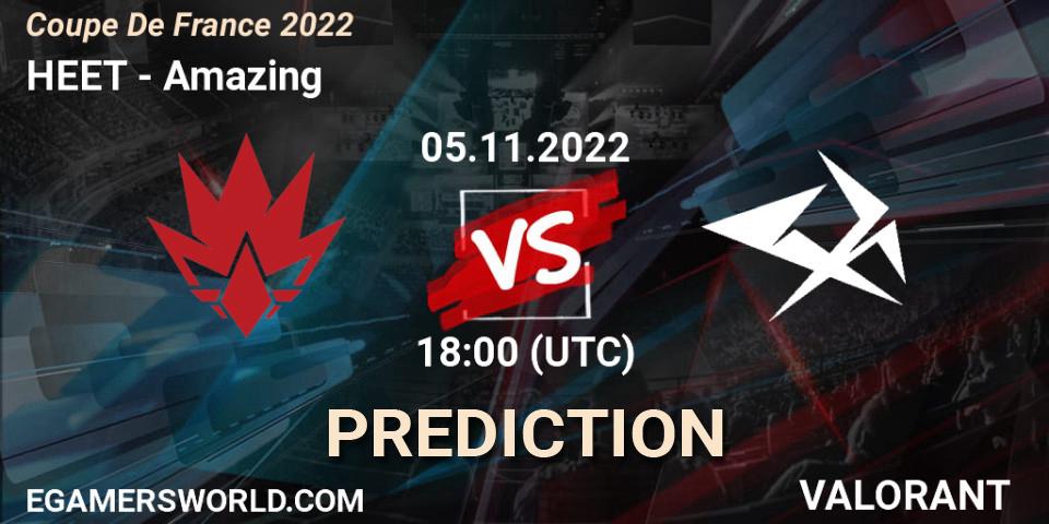 HEET - Amazing: прогноз. 05.11.2022 at 17:30, VALORANT, Coupe De France 2022