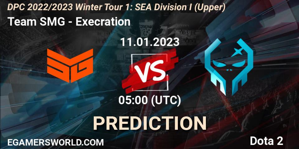 Team SMG - Execration: прогноз. 11.01.23, Dota 2, DPC 2022/2023 Winter Tour 1: SEA Division I (Upper)