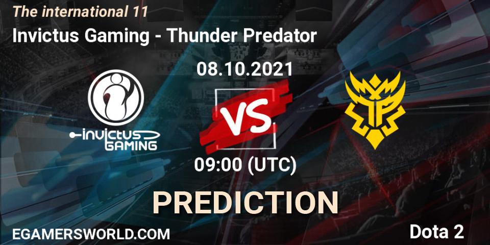 Invictus Gaming - Thunder Predator: прогноз. 08.10.2021 at 10:08, Dota 2, The Internationa 2021