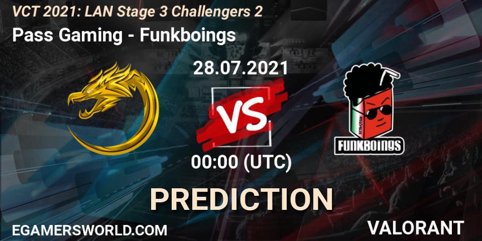 Pass Gaming - Funkboings: прогноз. 28.07.2021 at 00:00, VALORANT, VCT 2021: LAN Stage 3 Challengers 2