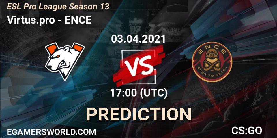 Virtus.pro - ENCE: прогноз. 03.04.2021 at 13:30, Counter-Strike (CS2), ESL Pro League Season 13