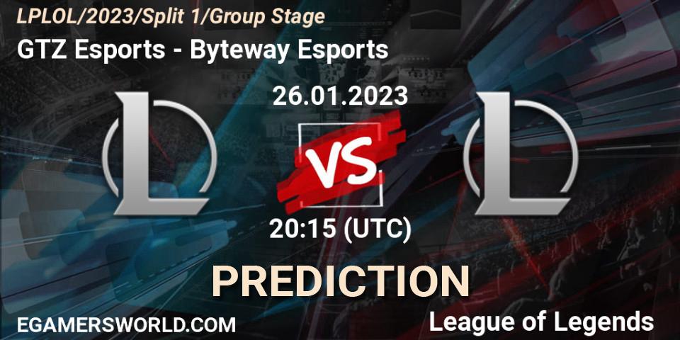 GTZ Bulls - Byteway Esports: прогноз. 26.01.23, LoL, LPLOL Split 1 2023 - Group Stage