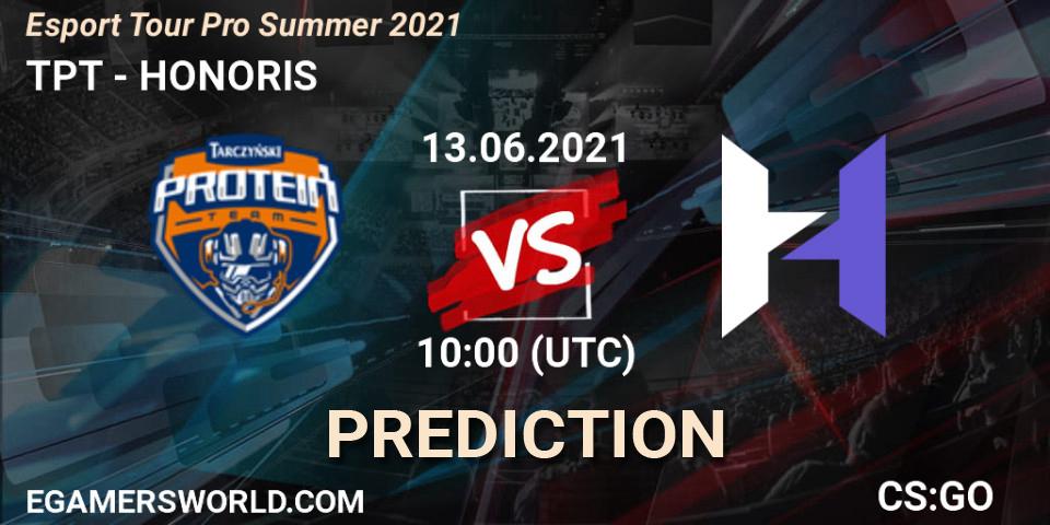 TPT - HONORIS: прогноз. 13.06.2021 at 10:00, Counter-Strike (CS2), Esport Tour Pro Summer 2021