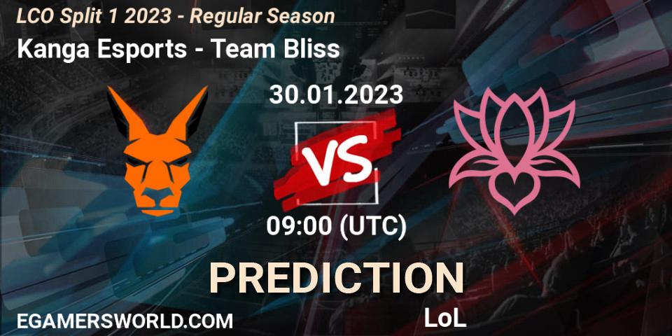 Kanga Esports - Team Bliss: прогноз. 30.01.23, LoL, LCO Split 1 2023 - Regular Season