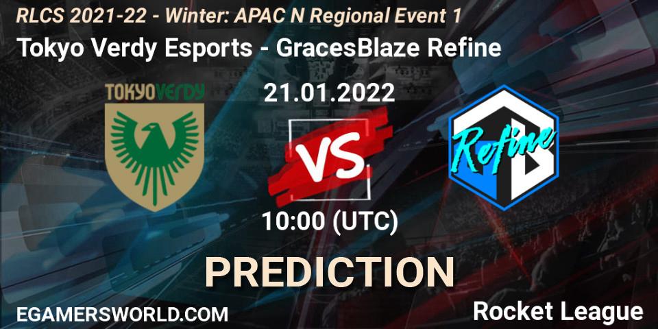 Tokyo Verdy Esports - GracesBlaze Refine: прогноз. 21.01.22, Rocket League, RLCS 2021-22 - Winter: APAC N Regional Event 1