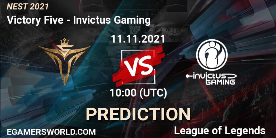 Invictus Gaming - Victory Five: прогноз. 15.11.2021 at 06:00, LoL, NEST 2021