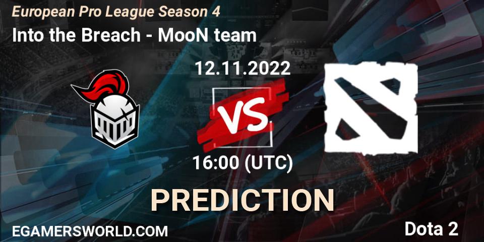 Into the Breach - MooN team: прогноз. 12.11.2022 at 16:08, Dota 2, European Pro League Season 4