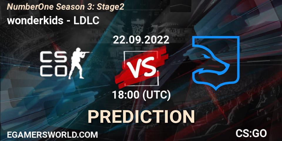wonderkids - LDLC: прогноз. 22.09.2022 at 18:00, Counter-Strike (CS2), NumberOne Season 3: Stage 2