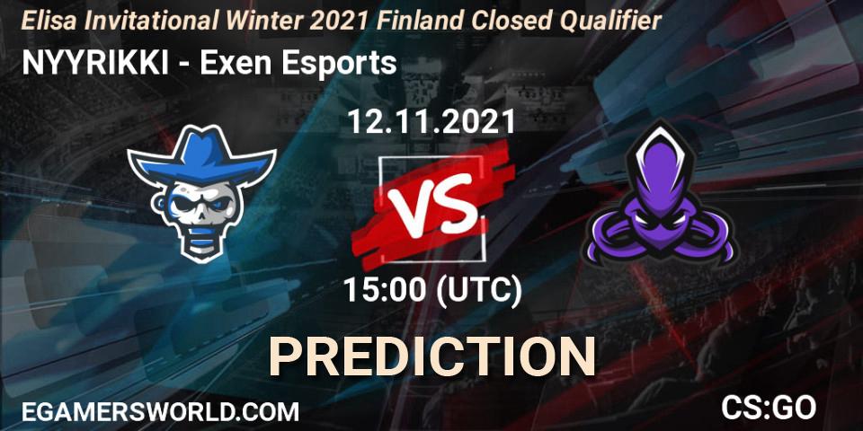 NYYRIKKI - Exen Esports: прогноз. 12.11.21, CS2 (CS:GO), Elisa Invitational Winter 2021 Finland Closed Qualifier