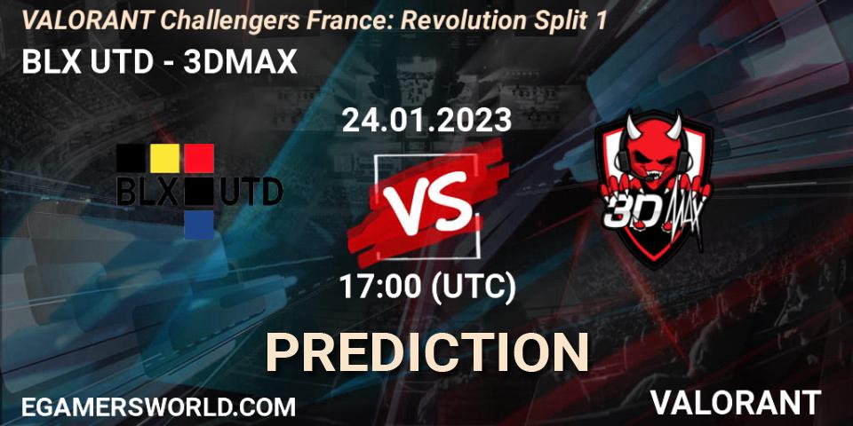 BLX UTD - 3DMAX: прогноз. 24.01.2023 at 17:00, VALORANT, VALORANT Challengers 2023 France: Revolution Split 1