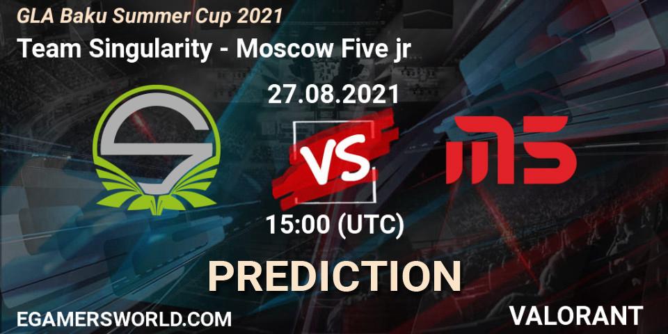 Team Singularity - Moscow Five jr: прогноз. 27.08.2021 at 15:00, VALORANT, GLA Baku Summer Cup 2021