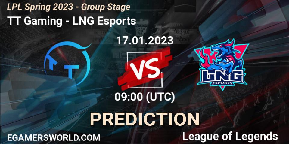 TT Gaming - LNG Esports: прогноз. 17.01.2023 at 09:00, LoL, LPL Spring 2023 - Group Stage