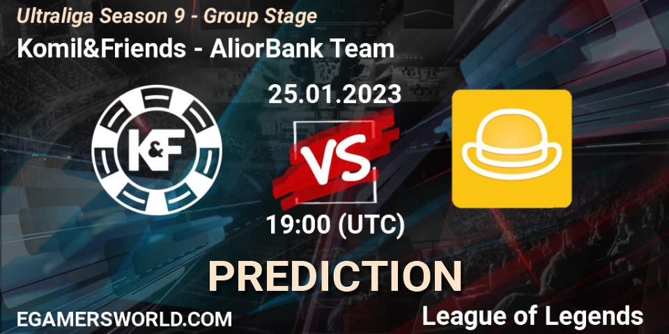 Komil&Friends - AliorBank Team: прогноз. 25.01.2023 at 19:00, LoL, Ultraliga Season 9 - Group Stage