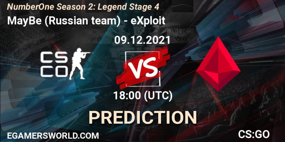 MayBe (Russian team) - eXploit: прогноз. 09.12.21, CS2 (CS:GO), NumberOne Season 2: Legend Stage 4