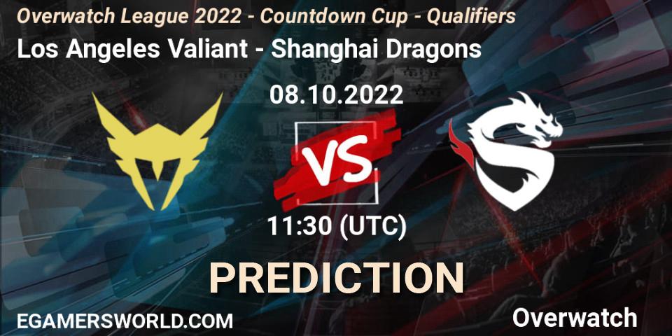 Los Angeles Valiant - Shanghai Dragons: прогноз. 08.10.2022 at 11:20, Overwatch, Overwatch League 2022 - Countdown Cup - Qualifiers