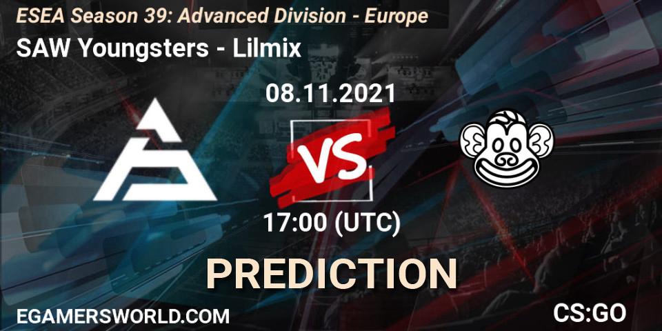 SAW Youngsters - Lilmix: прогноз. 02.12.2021 at 18:00, Counter-Strike (CS2), ESEA Season 39: Advanced Division - Europe