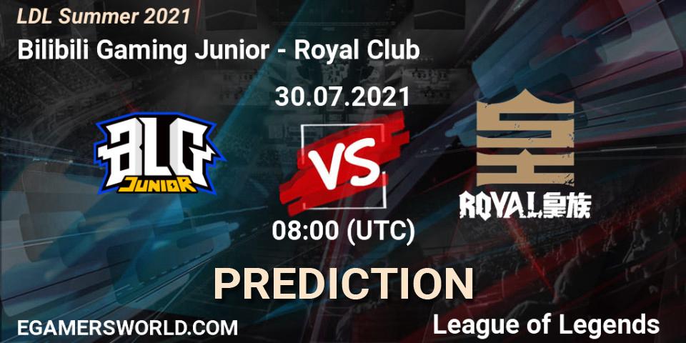 Bilibili Gaming Junior - Royal Club: прогноз. 31.07.2021 at 09:00, LoL, LDL Summer 2021
