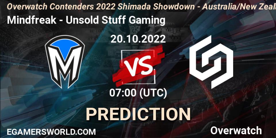 Mindfreak - Unsold Stuff Gaming: прогноз. 20.10.2022 at 07:00, Overwatch, Overwatch Contenders 2022 Shimada Showdown - Australia/New Zealand - October