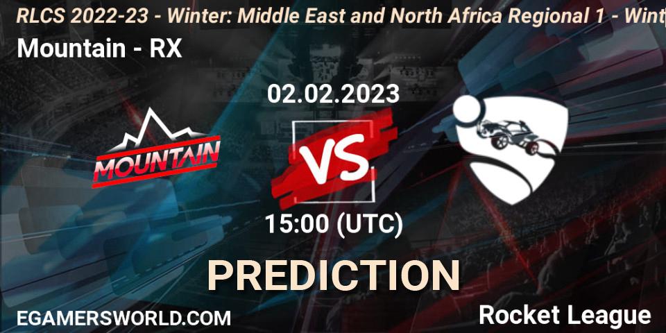 Mountain - RX: прогноз. 02.02.2023 at 15:00, Rocket League, RLCS 2022-23 - Winter: Middle East and North Africa Regional 1 - Winter Open
