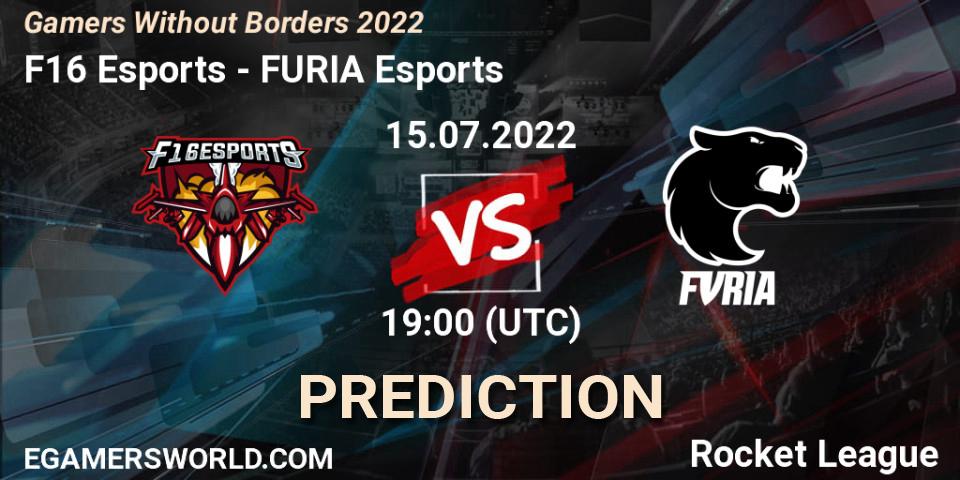 F16 Esports - FURIA Esports: прогноз. 15.07.2022 at 19:00, Rocket League, Gamers Without Borders 2022