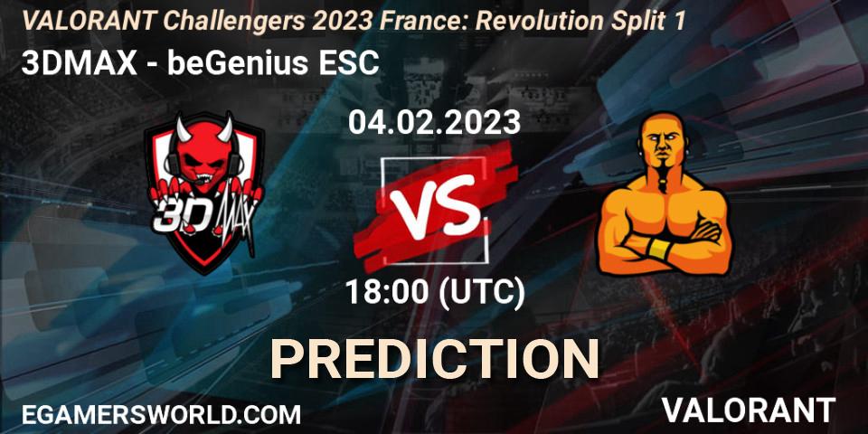 3DMAX - beGenius ESC: прогноз. 04.02.23, VALORANT, VALORANT Challengers 2023 France: Revolution Split 1
