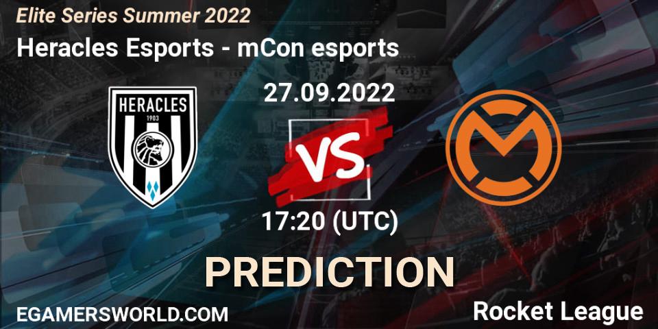 Heracles Esports - mCon esports: прогноз. 27.09.2022 at 17:20, Rocket League, Elite Series Summer 2022