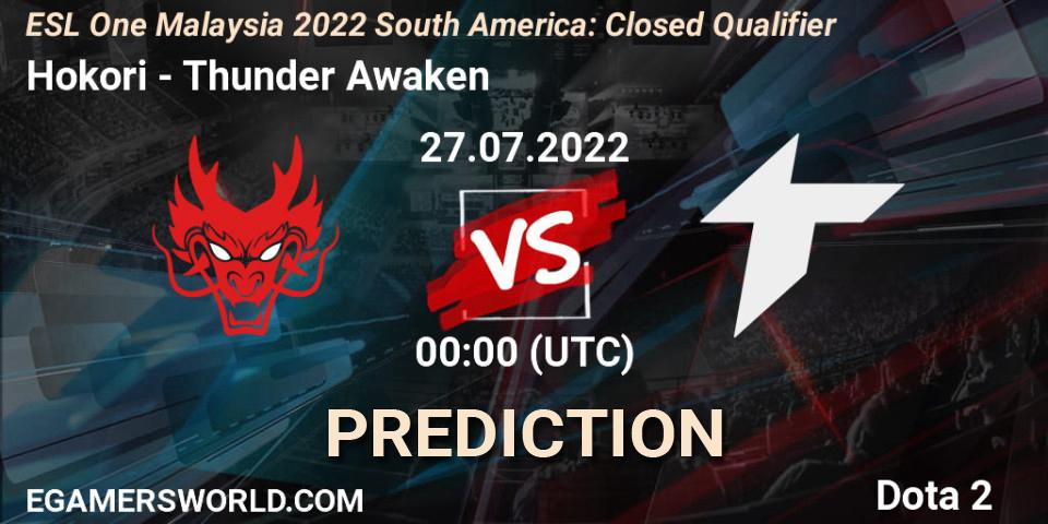 Hokori - Thunder Awaken: прогноз. 27.07.22, Dota 2, ESL One Malaysia 2022 South America: Closed Qualifier