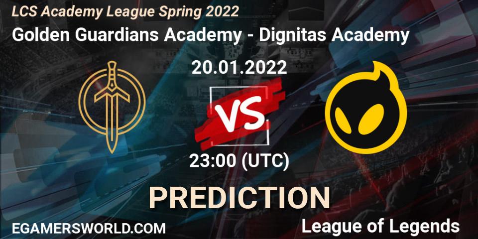 Golden Guardians Academy - Dignitas Academy: прогноз. 20.01.2022 at 23:00, LoL, LCS Academy League Spring 2022