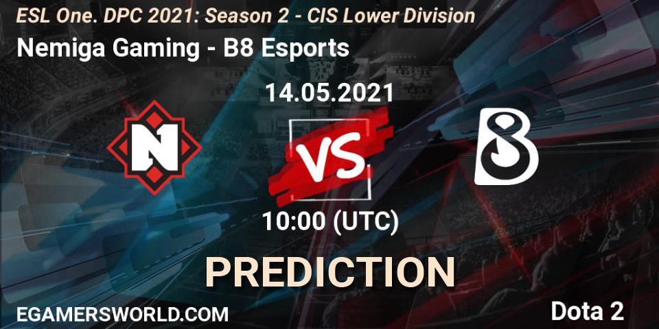 Nemiga Gaming - B8 Esports: прогноз. 14.05.21, Dota 2, ESL One. DPC 2021: Season 2 - CIS Lower Division