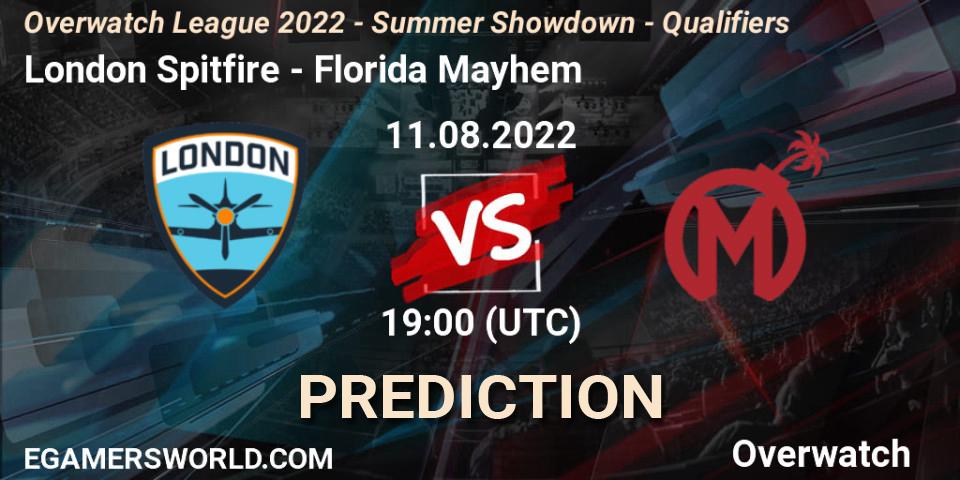 London Spitfire - Florida Mayhem: прогноз. 11.08.22, Overwatch, Overwatch League 2022 - Summer Showdown - Qualifiers