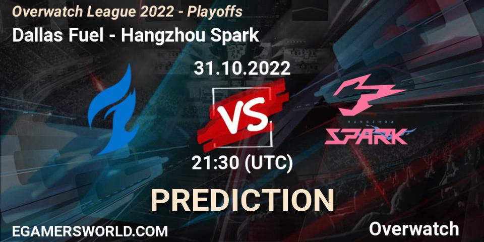 Dallas Fuel - Hangzhou Spark: прогноз. 31.10.22, Overwatch, Overwatch League 2022 - Playoffs