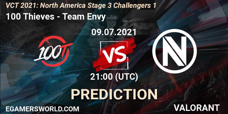 100 Thieves - Team Envy: прогноз. 09.07.2021 at 21:00, VALORANT, VCT 2021: North America Stage 3 Challengers 1