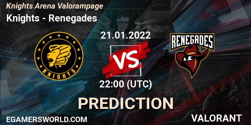 Knights - Renegades: прогноз. 21.01.2022 at 22:00, VALORANT, Knights Arena Valorampage