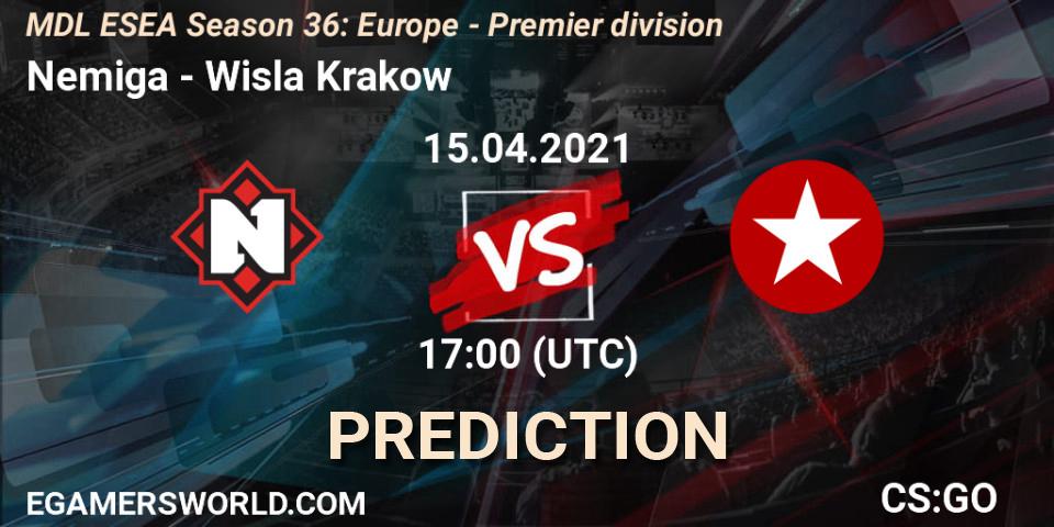 Nemiga - Wisla Krakow: прогноз. 15.04.2021 at 17:00, Counter-Strike (CS2), MDL ESEA Season 36: Europe - Premier division
