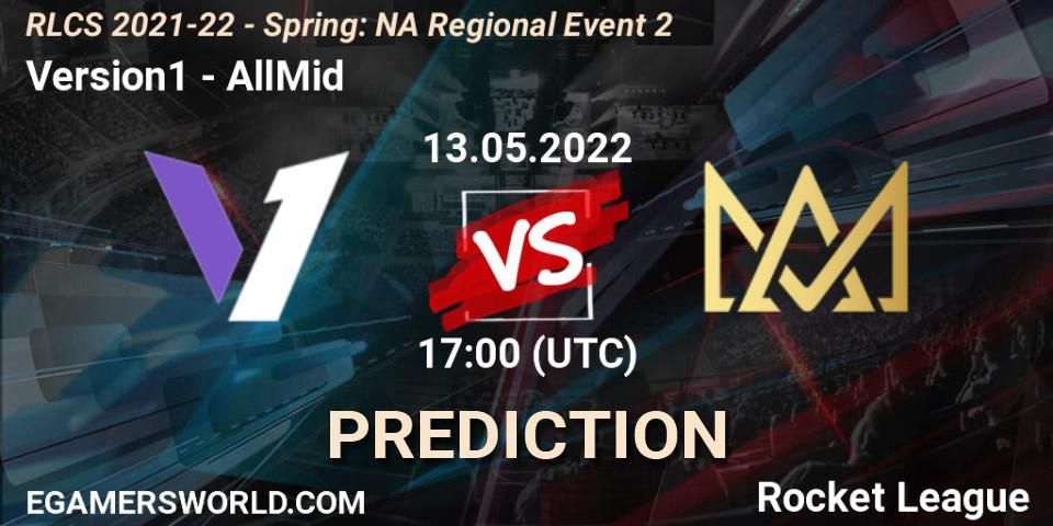 Version1 - AllMid: прогноз. 13.05.22, Rocket League, RLCS 2021-22 - Spring: NA Regional Event 2