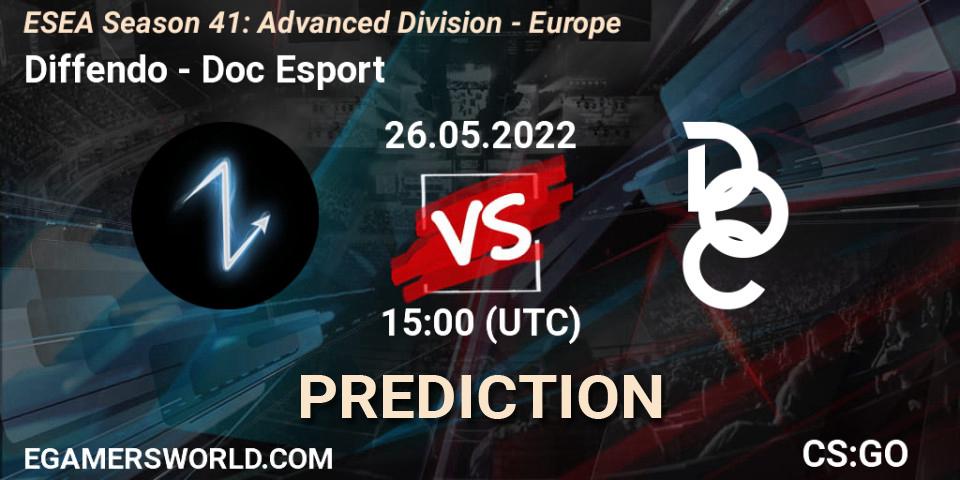 Diffendo - Doc Esport: прогноз. 26.05.2022 at 15:00, Counter-Strike (CS2), ESEA Season 41: Advanced Division - Europe