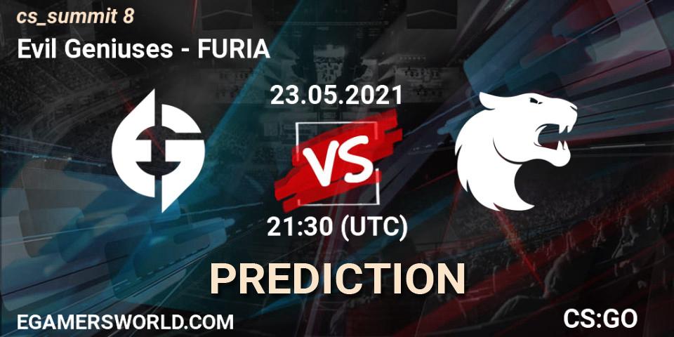 Evil Geniuses - FURIA: прогноз. 23.05.2021 at 21:30, Counter-Strike (CS2), cs_summit 8