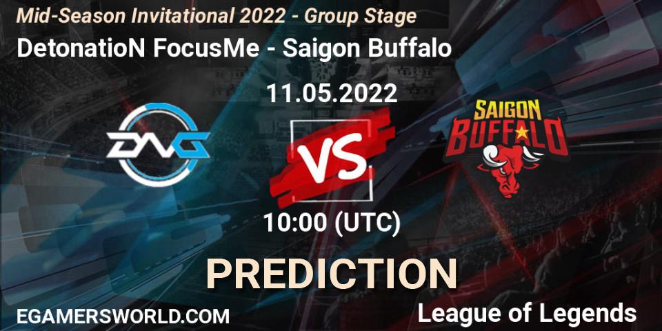 DetonatioN FocusMe - Saigon Buffalo: прогноз. 11.05.2022 at 10:20, LoL, Mid-Season Invitational 2022 - Group Stage